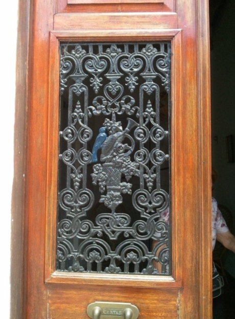 Cast iron door grille