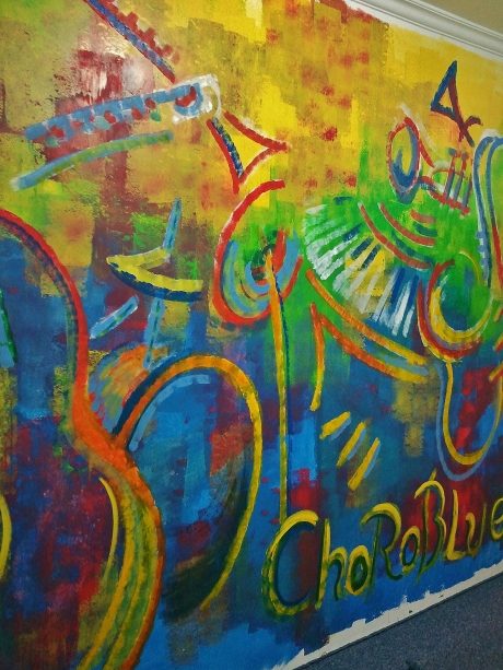 Choro Blue mural, Sumaré, Sao Paulo